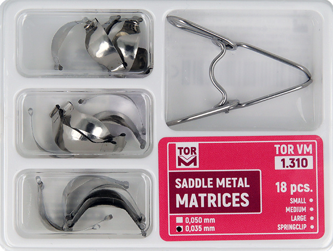 SADDLE METAL MATRICES 18PCS TOR VM