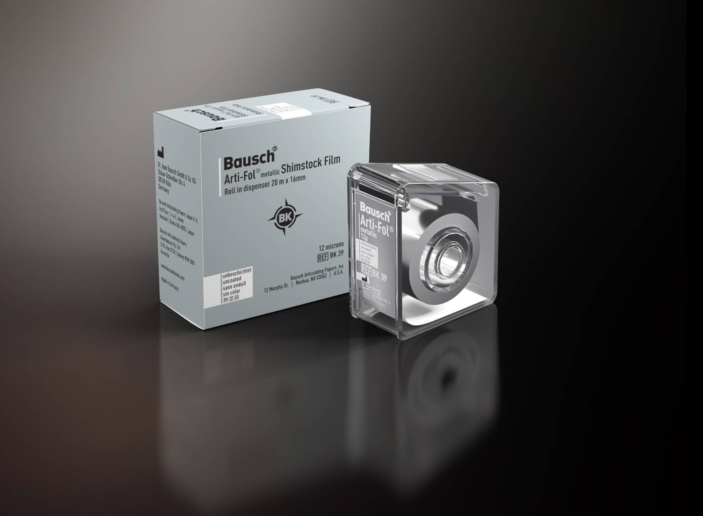 BAUSCH ARTI CHECK ARTICULATIONG PAPER ROLL IN DISOENSER SHIM STOCK METALIC 20 *16 BK39