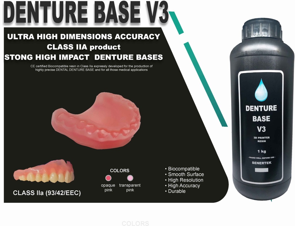 DENTURE BASE V2 3D PRINTE RESIN