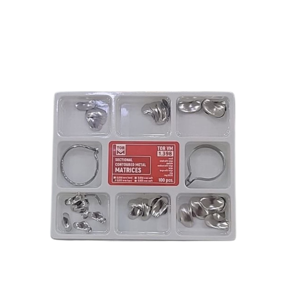 Sectional contoured metal matrices 100 pcs  Torvm