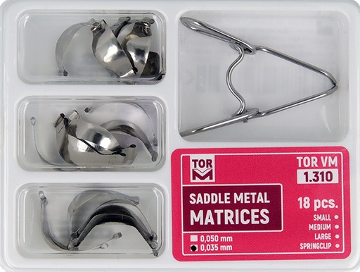 [9900013] SADDLE METAL MATRICES 18PCS TOR VM