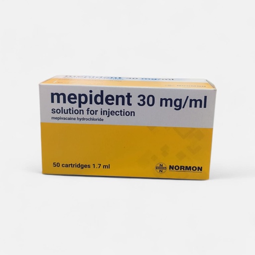 [300282] MEPIDENT(MEPIVACAIN) 30MG/ML SOLUTION FOR INJ - 50CART 1.7ML
